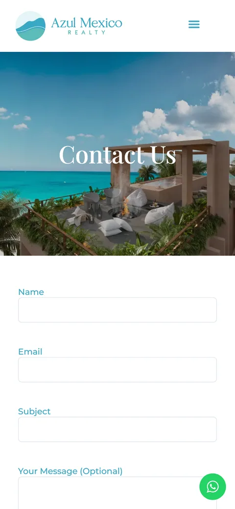 Sitio de Azul Mexico Realty en movil, pantalla 3