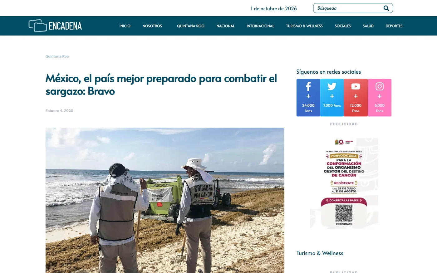 Encadena Noticias desktop website, screen 4
