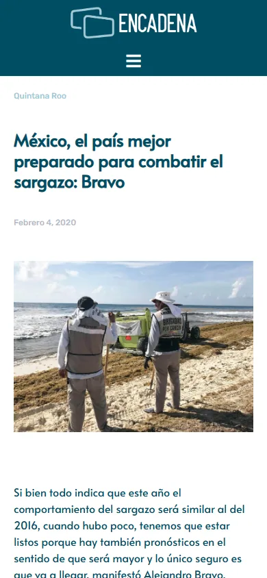Sitio de Encadena Noticias en movil, pantalla 3