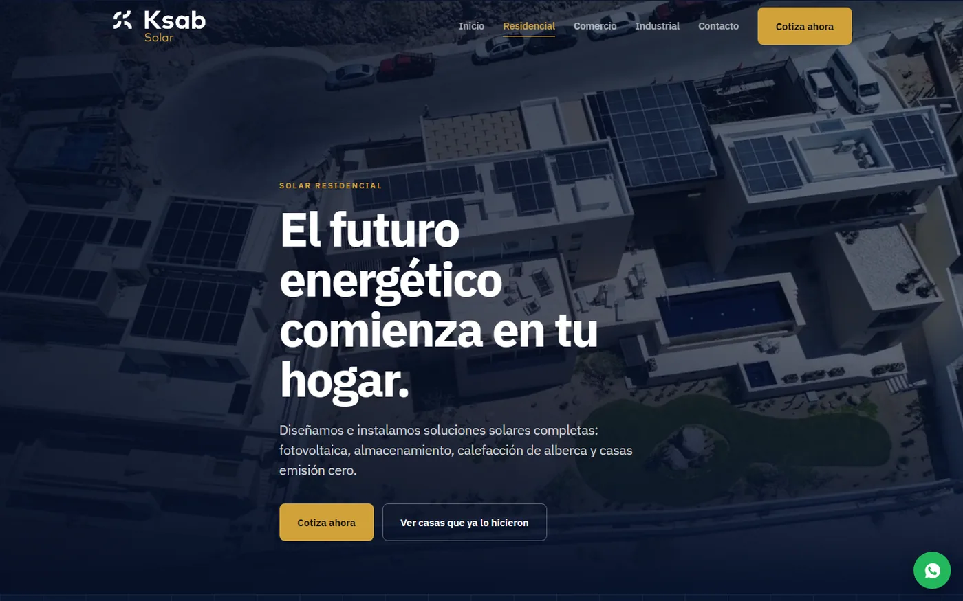 Sitio de Grupo Ksab en escritorio, pantalla 4