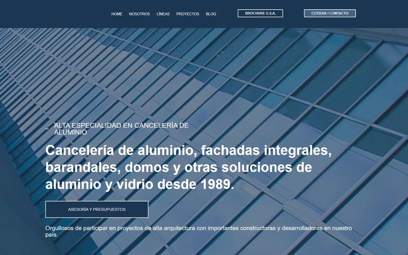 Sitio de Tecnocanceles en escritorio, pantalla 1